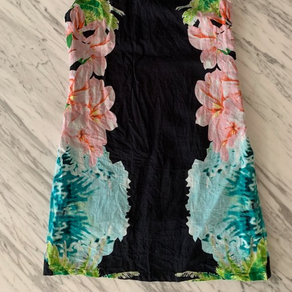 Bought in St. Lucia LINEN FLORAL DRESS - Picture 6 of 6